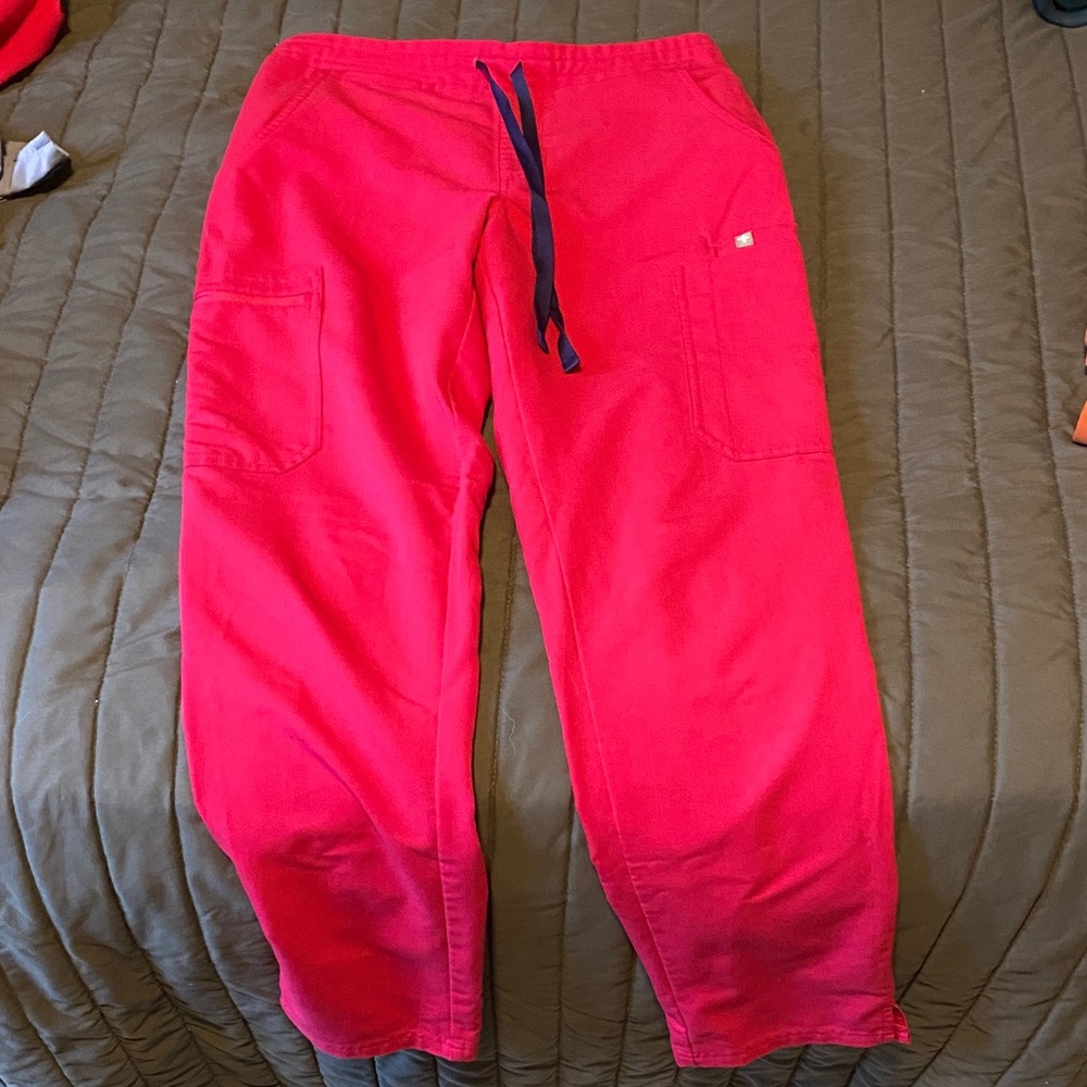 Figs Women's Red Straight Leg Pants